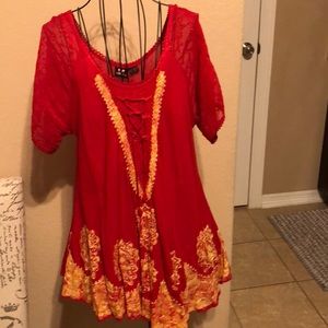 Boho top, shirt, blouse , embroidered top